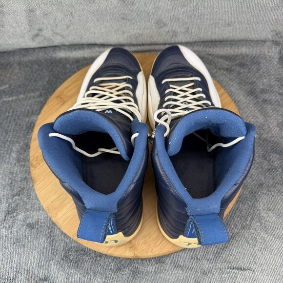 Jordan Air Jordan 12 Retro Shoes Mens Size 10.5 Blue Leather Sneakers 130690-410